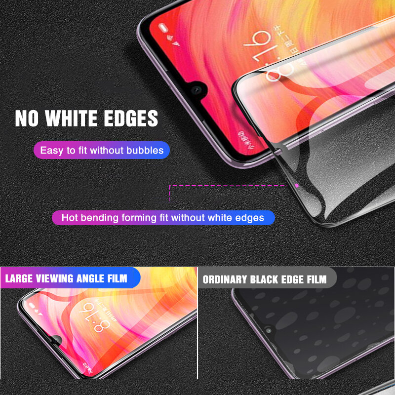 9D Curved tempered glass for xiaomi redmi note 7 5 6 pro screen protector for redmi 6 6A 5 5A 5 plus S2 glass for redmi note 5 7