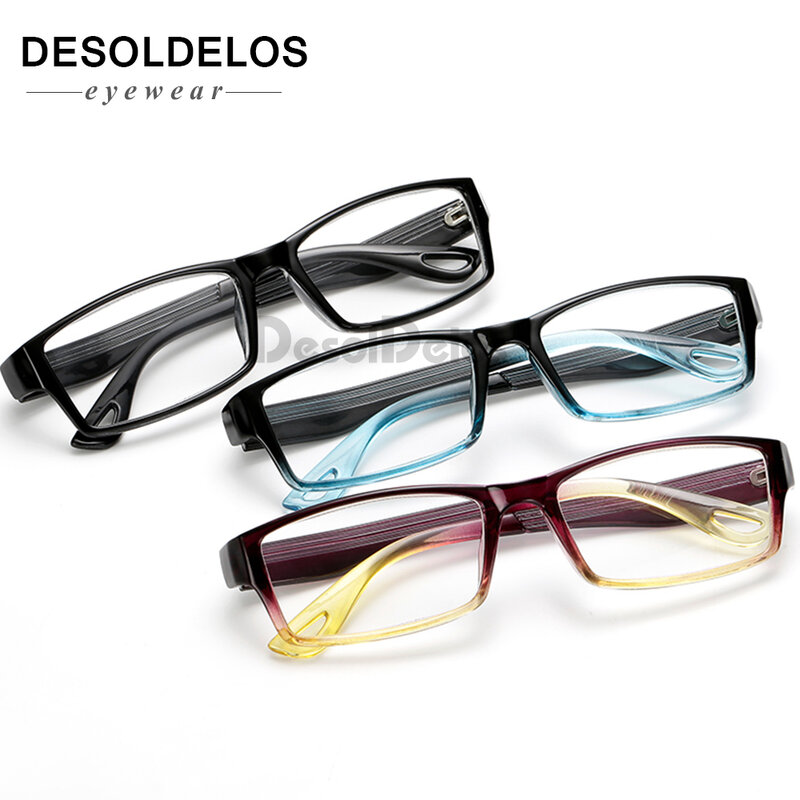 Модные небьющиеся очки для чтения, женские и мужские полимерные очки, прозрачные очки, винтажные круглые очки для чтения