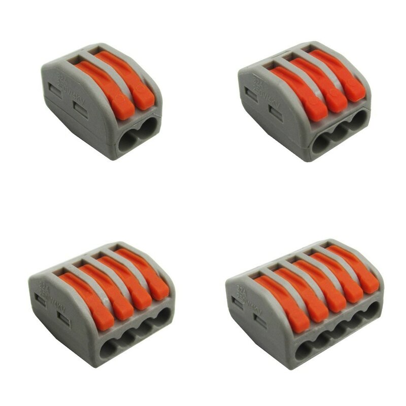 Connecteur de câblage de fil Compact Pin-212 Pin-213 Pin-215, bornier conducteur avec levier 0.08 – 2.5mm2 314 SPL-2/3/4