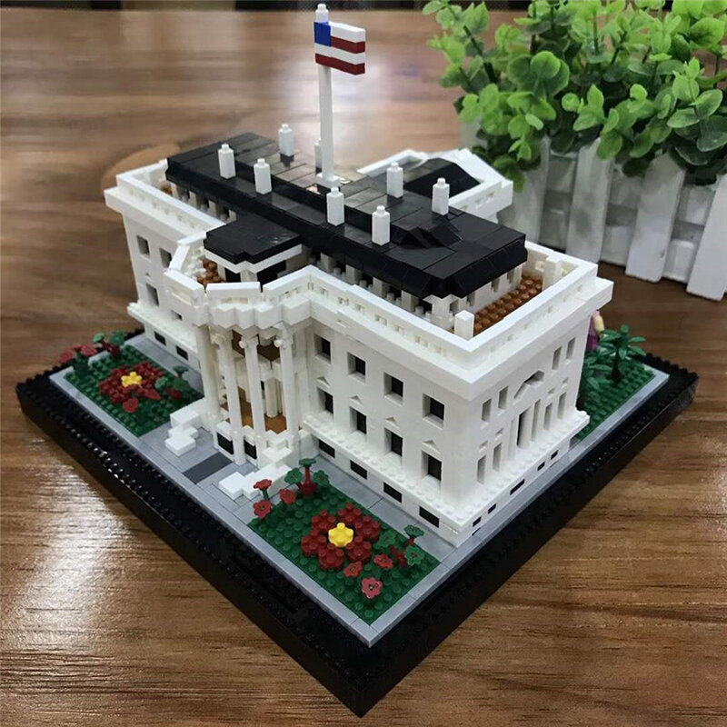Balody Wereld Beroemde Architectuur Blok Vrijheidsbeeld Plastic Bouw Micro Witte Huis Bricks Educatief Kid Speelgoed Gift