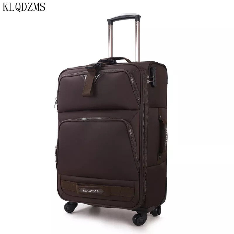 KLQDZMS 20/24/28 cal bagażu podróży walizka Oxford Spinner Rolling bagaż na kółkach wózek walizka