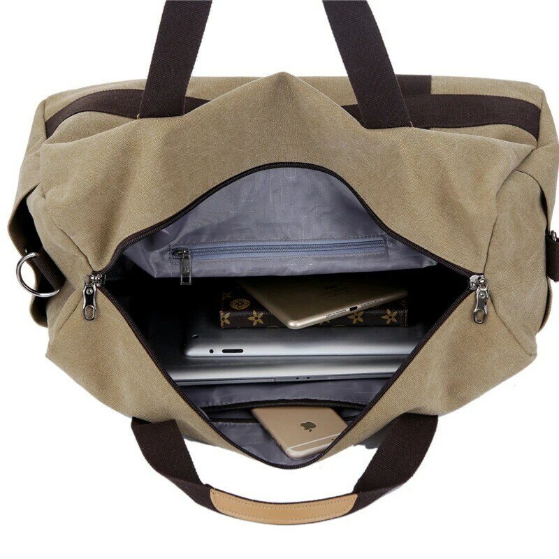 Fashion Large Capacity Travel Bag Men Canvas Vintage Retro Shoulder Travel Bags Male Casual Men Travel Duffle Bags Luggage
