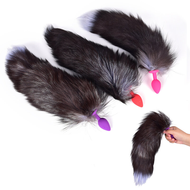 Exotic Accessories Anal Plug With Big Real Crystal Fox Tails Metal Butt Plug  Erotic Tail Intimate Accessories Couple Sex Toys