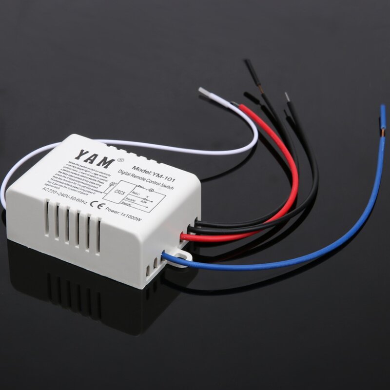 Interruptor de encendido/apagado inalámbrico para lámpara de cristal, receptor y emisor de luz, 2019 V, 1 vía, 220