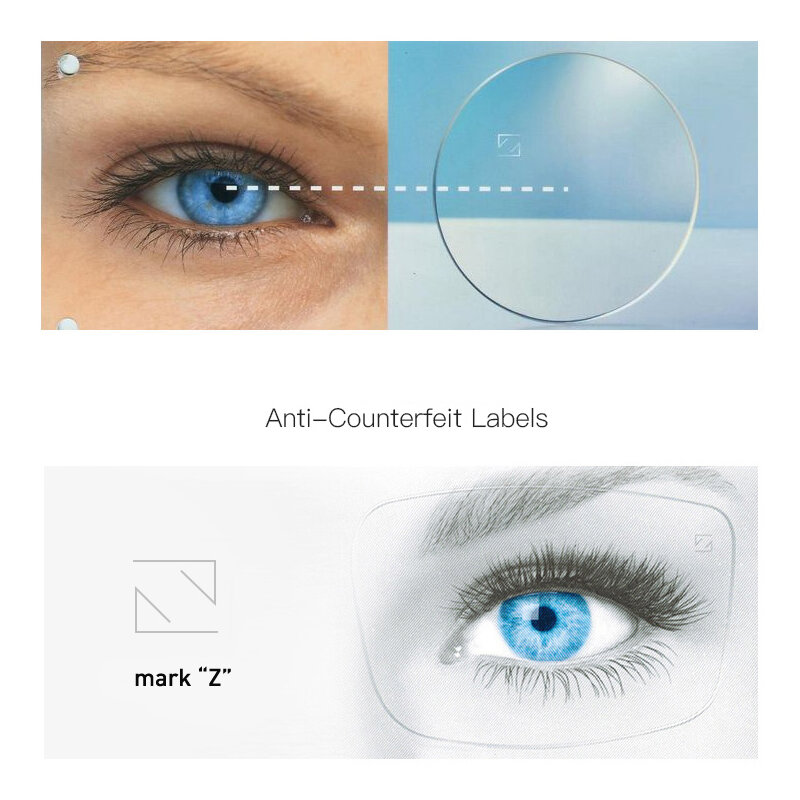 ZEISS-lentes de visión Dura, lentes transparentes de platino 1,56, 1,61, 1,67, 1,74, fotocrómico para prescripción, 1 par