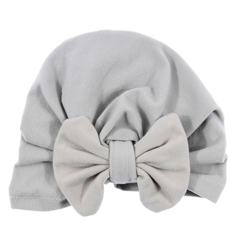 Sombrero de mezcla de algodón suave con lazo grande para niños recién nacidos, accesorios de ropa para niñas, sombreros, regalo de cumpleaños, 10 colores