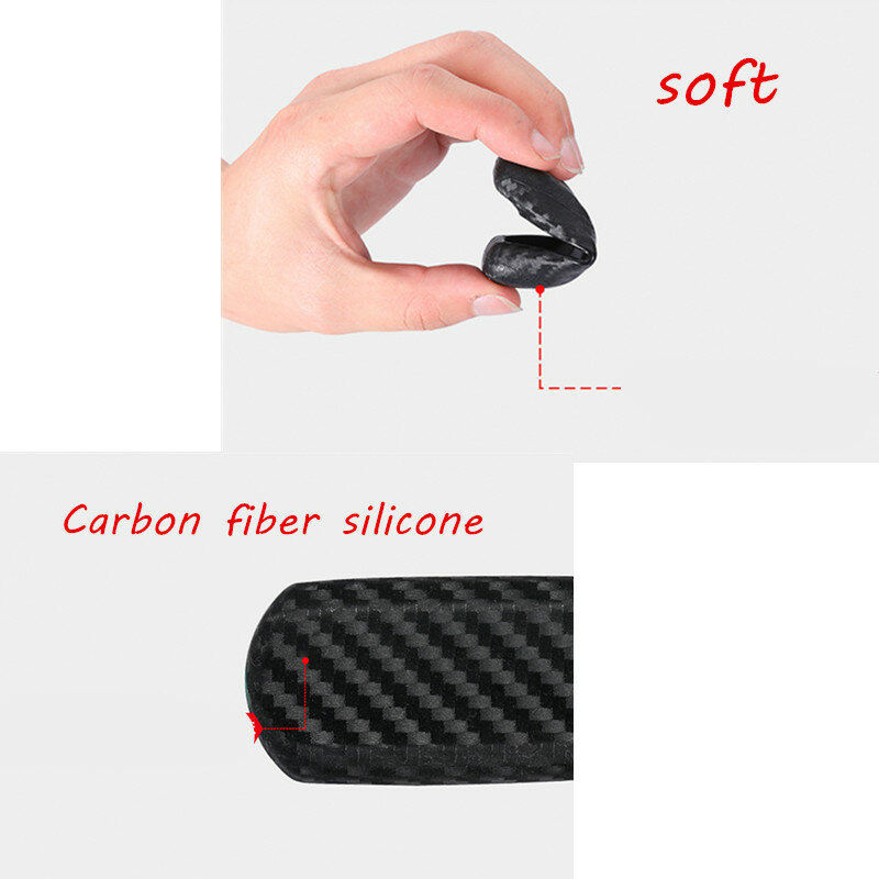 Capa de silicone para chaveiro para bmw, de fibra de carbono, para bmw 520 525 730li 740 118 320i 1 3 4 5 7 botão x3 x4 m3 m4 m5 m6 série, 2/3