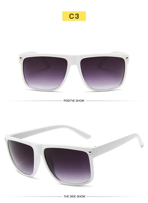 Oversized Womens Zonnebril Fashion Zonnebril Grote Frame Winddicht Shades Mannen Platte Top Driving Goggles UV400