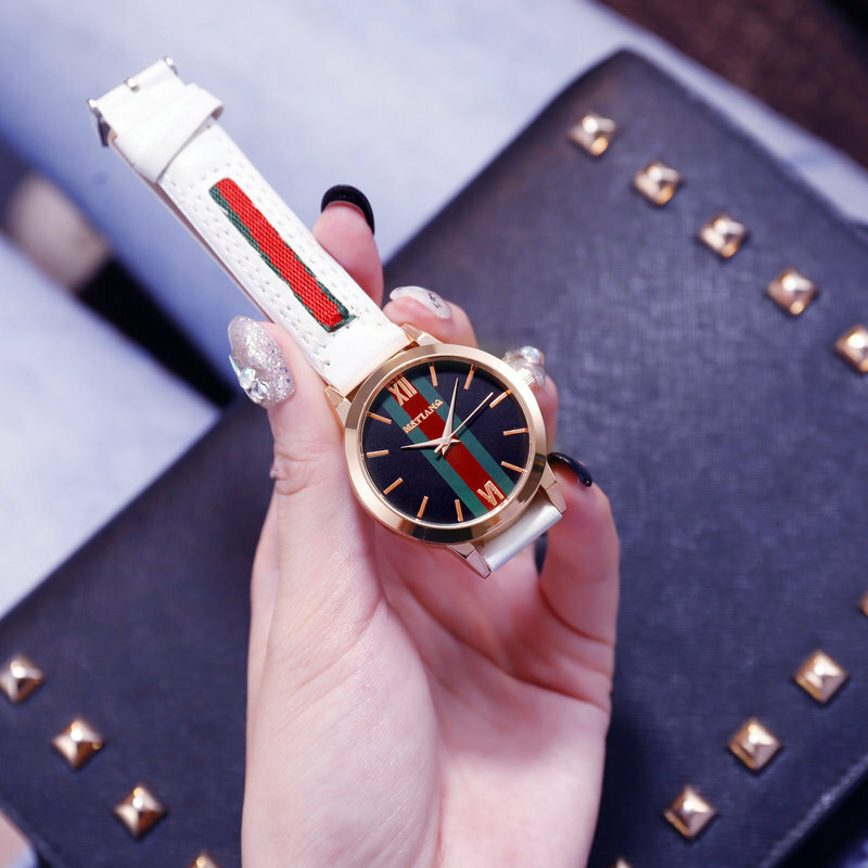 Luksusowe skórzane zegarki kwarcowe damskie modny damski zegarek kobiety zegarki na rękę wodoodporny zegar relogio feminino masculino # @ B7