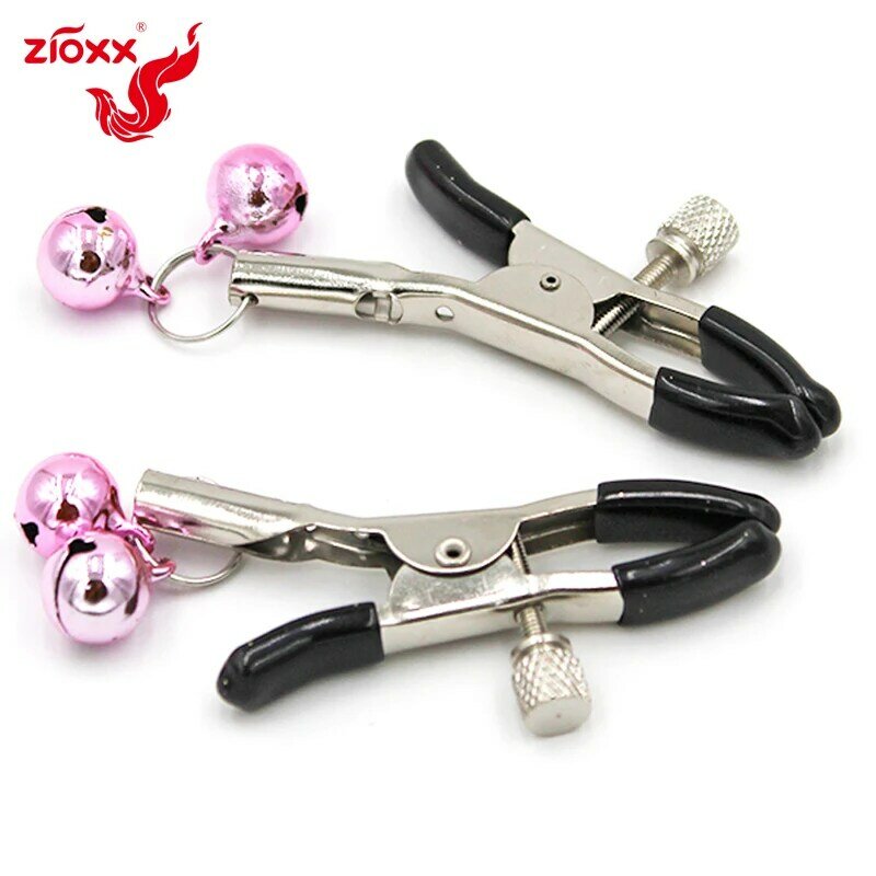 Double Bells Nipple Clamps Flirting Teasing Breast Clips Fetish Bondage SM Games Erotic Toys For Adults Women Sex Products