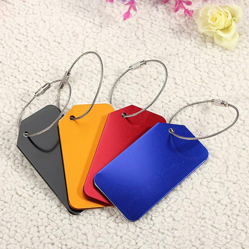 Simple Candy Colors Fashion Luggage Tag Luggage Checked Boarding Dog Tag Elevators Luggage Label Travel Accessories