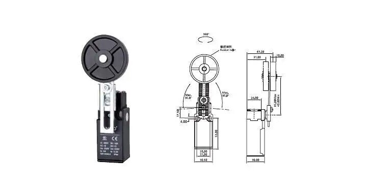 Interruptor de límite de brazo ajustable CNTD CLS-191 Original, calidad superior, Micro interruptor Ui 380V Ith 10A, tipo económico y plástico, 4 unids/lote