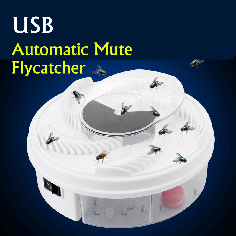 ไฟฟ้า Fly Trap Anti Fly Killer กับดักอัตโนมัติ Flycatcher อุปกรณ์แมลง Pest Reject Control Catcher Fly ดักจับ Usb