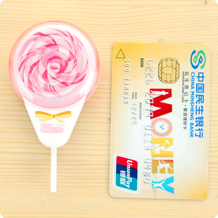 1 Pc/Lot Lucu Indah Indah Lollipop Berbentuk Koreksi Tape untuk Alat Tulis Sekolah & Kantor