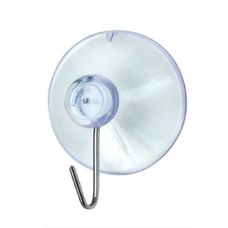 Ventosa de sucção transparente para parede, ganchos para cozinha/banheiro vidro metal chaves de pendurar casaco chapéu