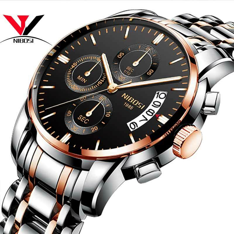 2018 мужские часы Лидирующий бренд роскошные часы с хронографом для мужчин аналоговые кварцевые часы водонепроницаемые спортивные часы Uhren ...