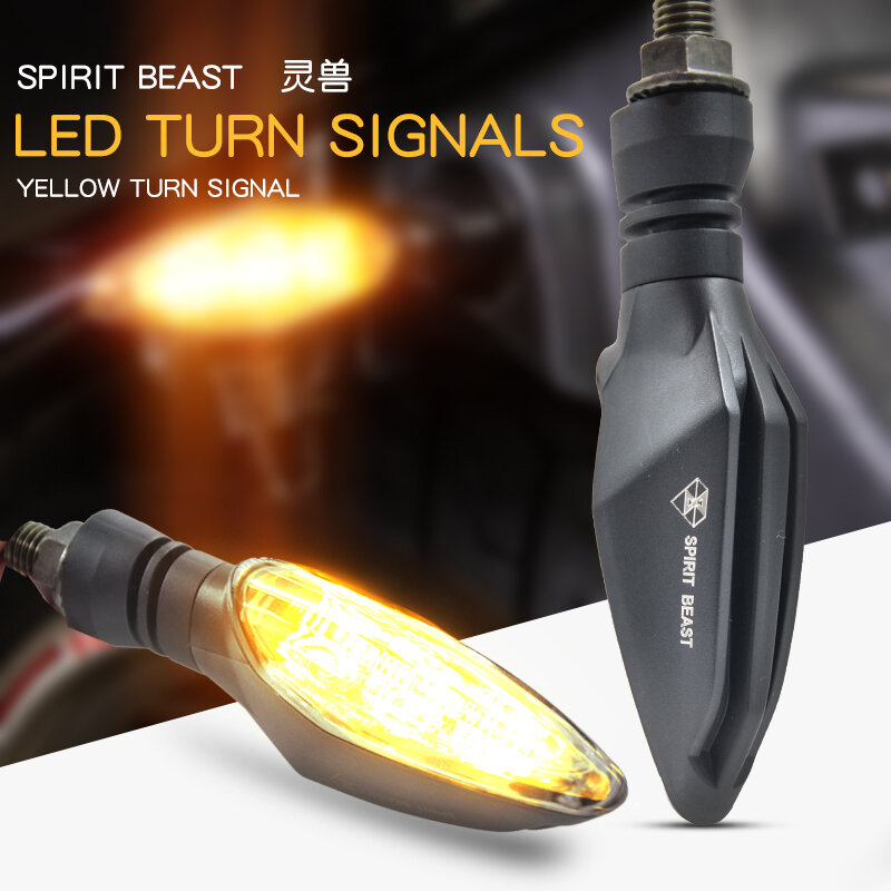 Luces de señal de giro LED universales para motocicleta, accesorios de luz trasera de señal para Honda CB650, CB500, NC750, CB400SF, CB1300, vt750, 12V