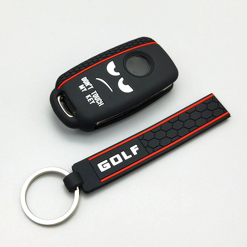 Новый дизайн, надпись «Don't Touch My Key» для Volkswagen polo passat b5 golf 4 5 6 MK6 Eos Bora Beetle TSI, силиконовый чехол для автомобильного ключа