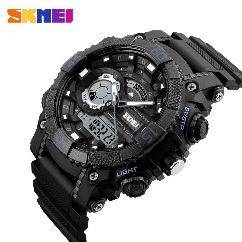 Skmei-メンズアウトドアスポーツウォッチ,メンズ腕時計,電子,クォーツ,デジタル,50m防水,1228