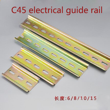 1 ชิ้น Universal ประเภท 35 มิลลิเมตร 0.5 เมตรอลูมิเนียม Slotted DIN Rail สำหรับ C45 DZ47 Terminal Blocks คอนแทคเตอร์ฯลฯ