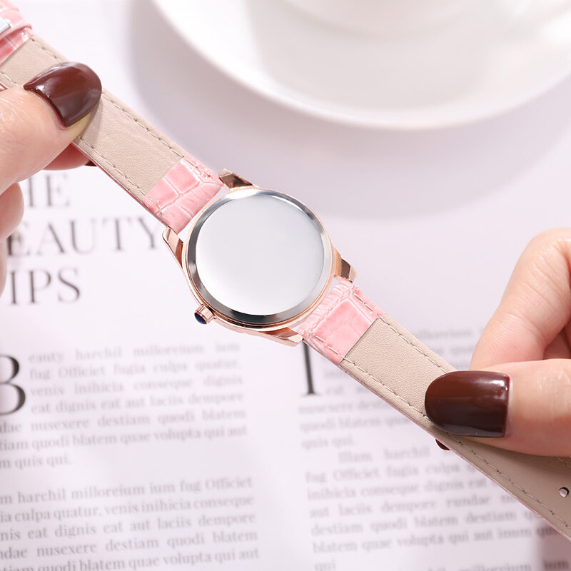 Lovely fashion breve marca relógios de pulso cinta de couro mulheres senhora diamante relógio feminino relógios de quartzo de alta qualidade mulheres relógio feminino relogios relogio feminino relógios