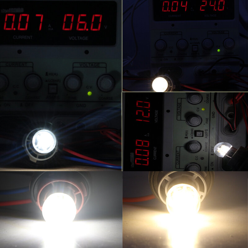 Lámpara led de señal de giro 1157 BAY15D, 6V, 12V, 24V, 36V, 48V, Bombilla de freno de 1,5 W, lámpara de marcha atrás de freno trasero sin errores