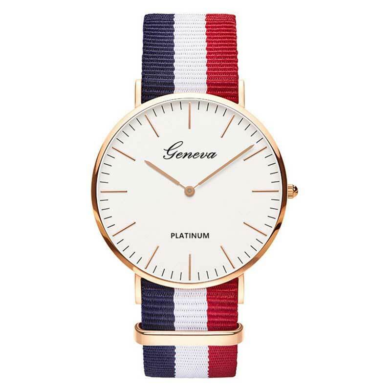 Relógio de quartzo para mulheres e homens, pulseira de náilon estilo fashion casual para amantes, relógio de pulso militar personalizado