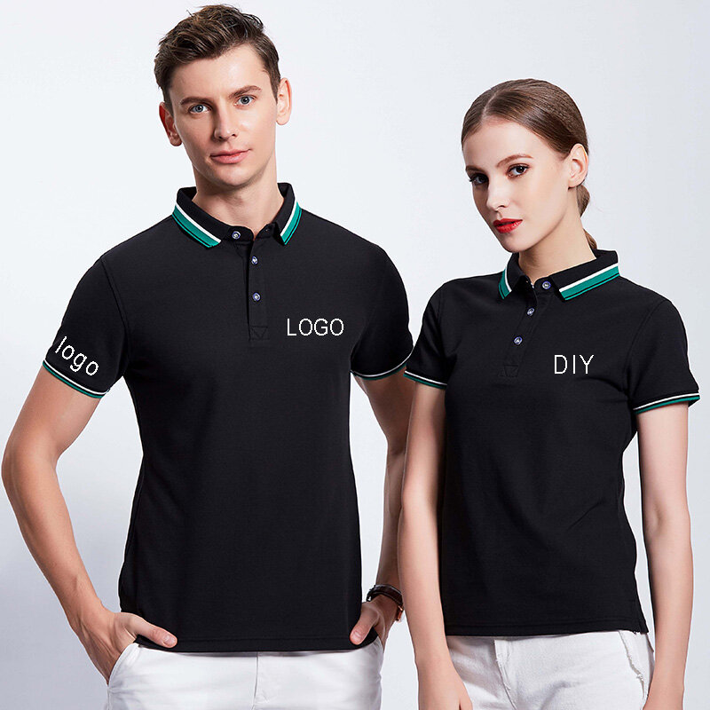 Kustom Polo Bordir-Custom Polo Shirt untuk Pria-Polo Shirt Pria-Kaos Polo LOGO-Kaos POLO dengan Cetak Kustom-