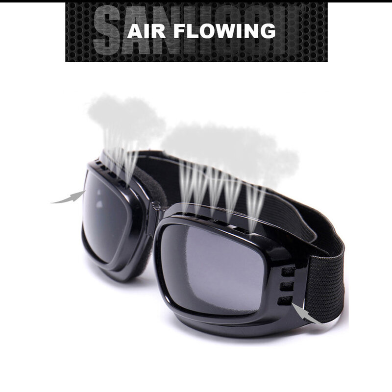 Gafas de protección tácticas para motocicleta, lentes transparentes a prueba de viento, polvo, ciclismo, deporte al aire libre, Color gris claro
