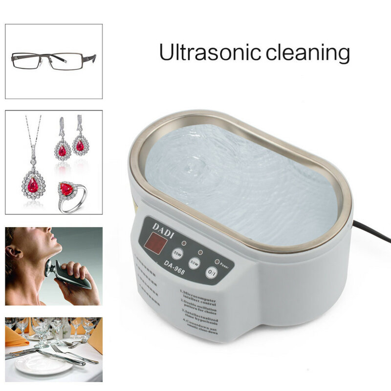 Mini limpador ultrassônico, banho para limpeza de óculos, joias, relógios, painel de circuito, 30w/50w, 220v/110v