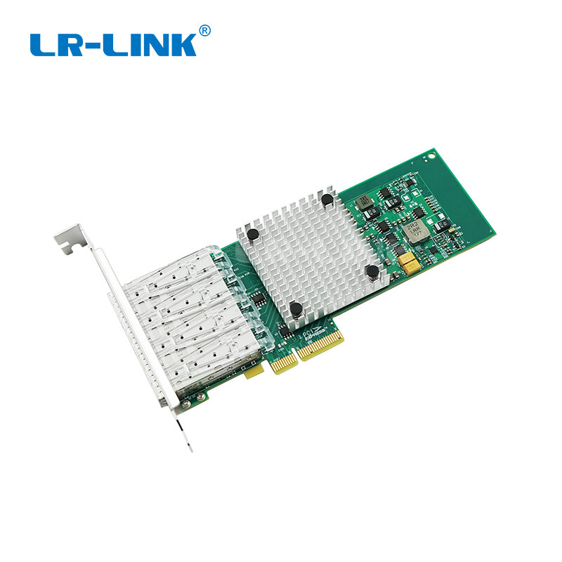 LR-LINK 9714HF-4SFP Gigabit Adapter do sieci Ethernet quad port pci-express światłowodowa karta Lan kompatybilny Intel I350-F4 Nic