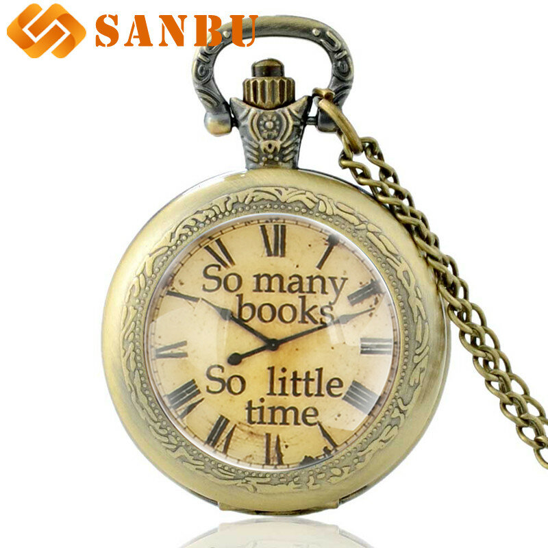 คลาสสิก Vintage นาฬิกาแก้วโดมสร้อยคอนาฬิกาโบราณสีบรอนซ์ผู้ชายสร้อยคอผู้หญิงเครื่องประดับ