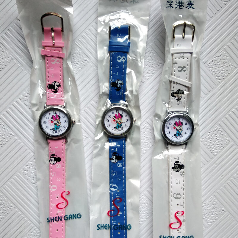 Mode student uhr für kinder mädchen Leder digitale uhren für kinder jungen geburtstag geschenk kind uhr quarz armbanduhren