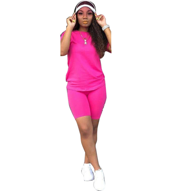 D8286 quatro cores cor sólida esportes conjunto de duas peças conjunto 2 peças roupas para mulheres duas peças conjuntos 2019