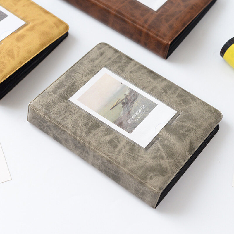 Фотоальбом в стиле ретро, 3 дюйма, 64 кармана, мини-альбом для мгновенных фотографий Polaroid чехол для фотографий в альбоме Storage Fuji Instax Mini 9/8/70 / 7s