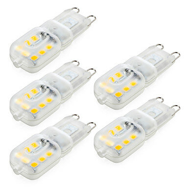 Светодиодные двухконтактные лампы 4 Вт G9, 14 SMD 2835 300-360 лм, теплый белый/холодный белый свет, 220-240 В переменного тока, 5 шт.
