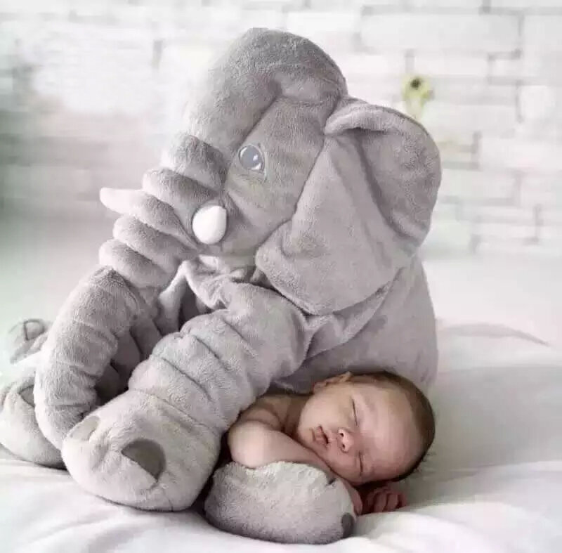 الفيل مهدئا وسادة ألعاب من نسيج مخملي دمية طفل النوم محشوة الحيوان الراحة لعبة هدية لعيد الميلاد