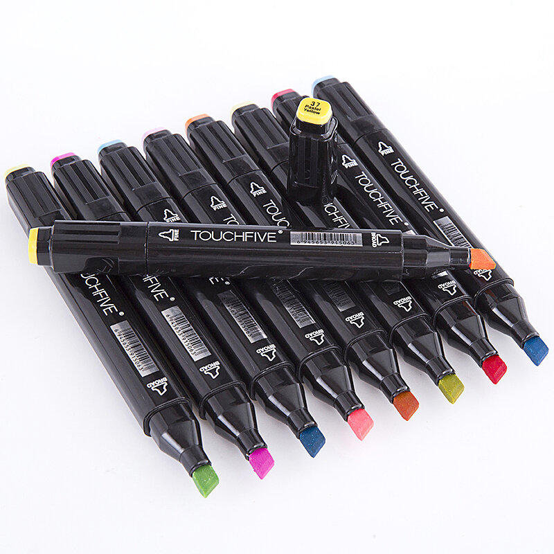 الوان تاتش فايف 30/40/60/80/168 ، أقلام رسم المانغا ، أقلام مزدوجة للحصول على الكحول ، تستخدم لرسم الرسوم المتحركة ، لوازم الفن