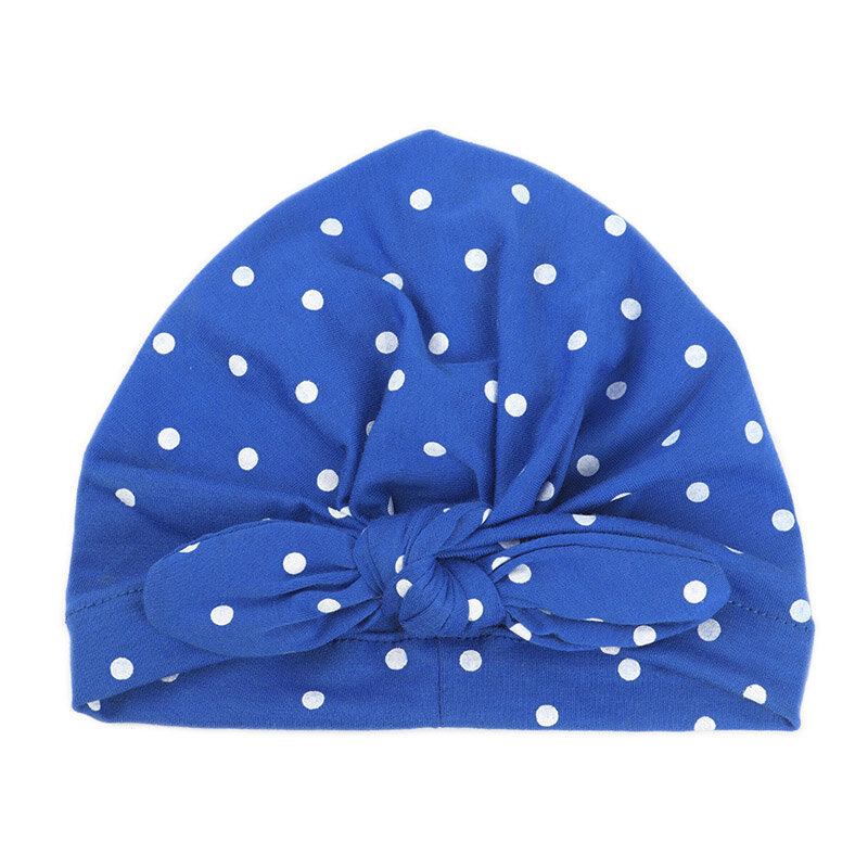 Słodka kropka Bowknot czapka dziecięca czapka wiosna jesień noworodka Turban czapki dla dzieci prysznic prezent urodzinowy