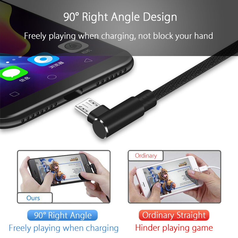 Micro Usb Cable Kablo 1m 2m 3m Fast Charging Data Sync Mobile Phone Android Charger Nylon Cable For Samsung Xiaomi Xiomi Redmi 7