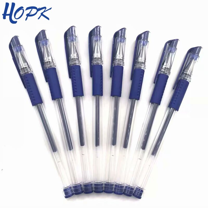 8 Pcs/lot Office Red Blue Black Ink Gel Pen 0.5mm Writing Neutral Pens Rod for Student School Supplies Stationery Tool Gift