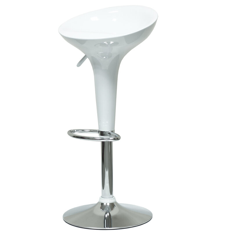 94674 Barneo N-100 Plastic High Kitchen Breakfast Bar Stool Swivel Bar Chair White free shipping in Russia