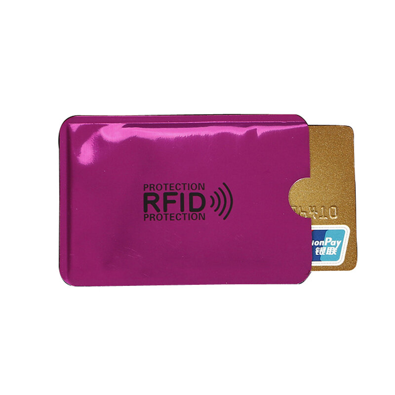 7Pcs Anti Rfid Wallet Blocking Reader Lock Bank Card Holder Id Bank Card Case Protection Metal Credit NFC Holder Aluminium