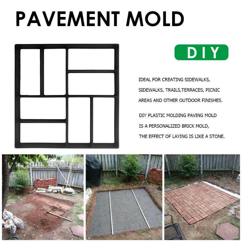 コンクリート金型パスメーカー金型diy再利用可能なコンクリート舗装モールドセメントレンガ型石の庭の床道路舗装スクレーパーこて