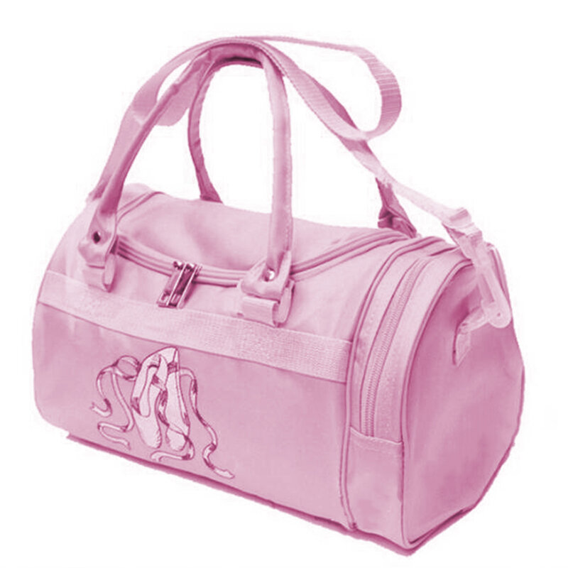 숄더 발레 댄스 가방 핑크 소녀 발레 스포츠 댄스 숄더 백 배낭 어린이 소녀를위한 수 놓은 가방
