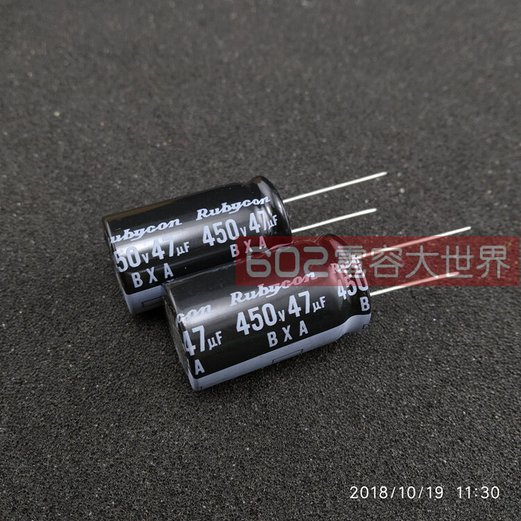 Rubycon capacitor eletrolítico japonês, 30 peças/50 peças 450v47uf bxa 18*31.5, alta frequência, baixa resistência, vida longa, 105, frete grátis