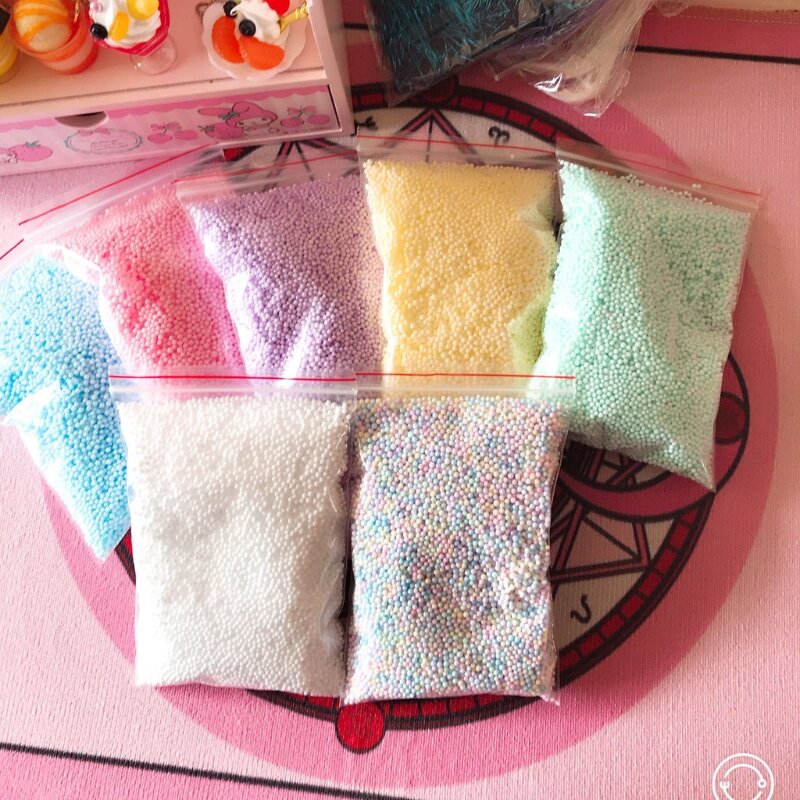 สีอบอุ่นหิมะโคลนอนุภาคอุปกรณ์เสริม Tiny โฟม Beads Slime Balls อุปกรณ์