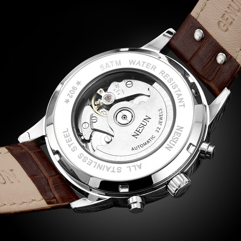 NESUN Marke Männer Kreative Einfache Automatische Mechanische Armbanduhren Wasserdicht Militär Sport Uhren Männlichen Uhr Relogio Masculino