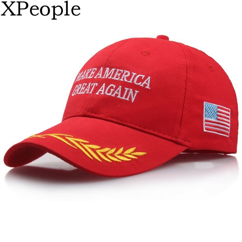Trump XPeople Chapéu Fazer a América Grande Novamente Donald Trump Campanha Cap Chapéu Da Bandeira DOS EUA Tampão Ajustável Boné de Beisebol do Algodão
