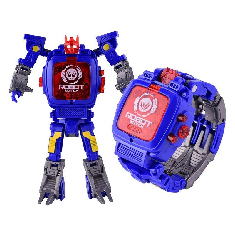 Deformasi Robot Anak Watch Transformers Elektronik Jam Tangan Anak Bayi Mainan Pendidikan Anak Jam Tangan Digital Anak Laki-laki Gadis Jam